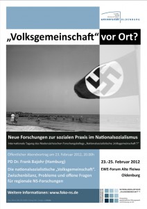 Plakat zur Tagung in Oldenburg, Februar 2012