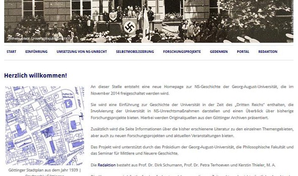 Homepage zur NS-Geschichte der Georg-August-Universität Göttingen